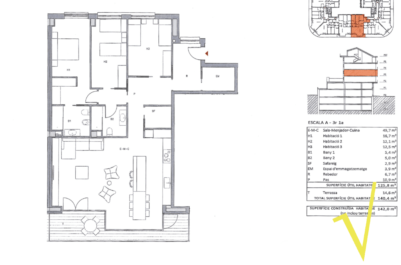 Piso de alto standing en Escaldes-Engordany: 142 m² y 3 dormitorios